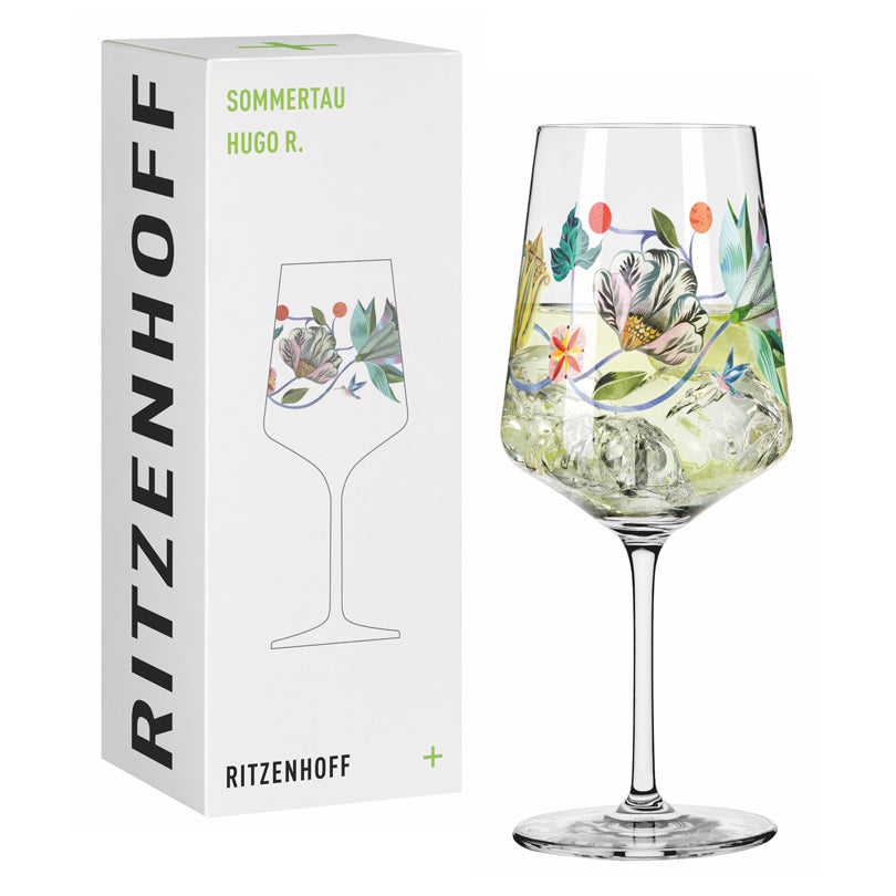 Calice aperitivo Hugo "Sommertau #8 - Olaf Hajek Il corteggiamento del colibri" cl 54/cm Ø8,3x22,5