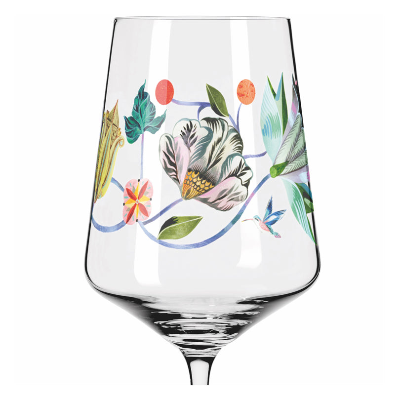 Calice aperitivo Hugo "Sommertau #8 - Olaf Hajek Il corteggiamento del colibri" cl 54/cm Ø8,3x22,5