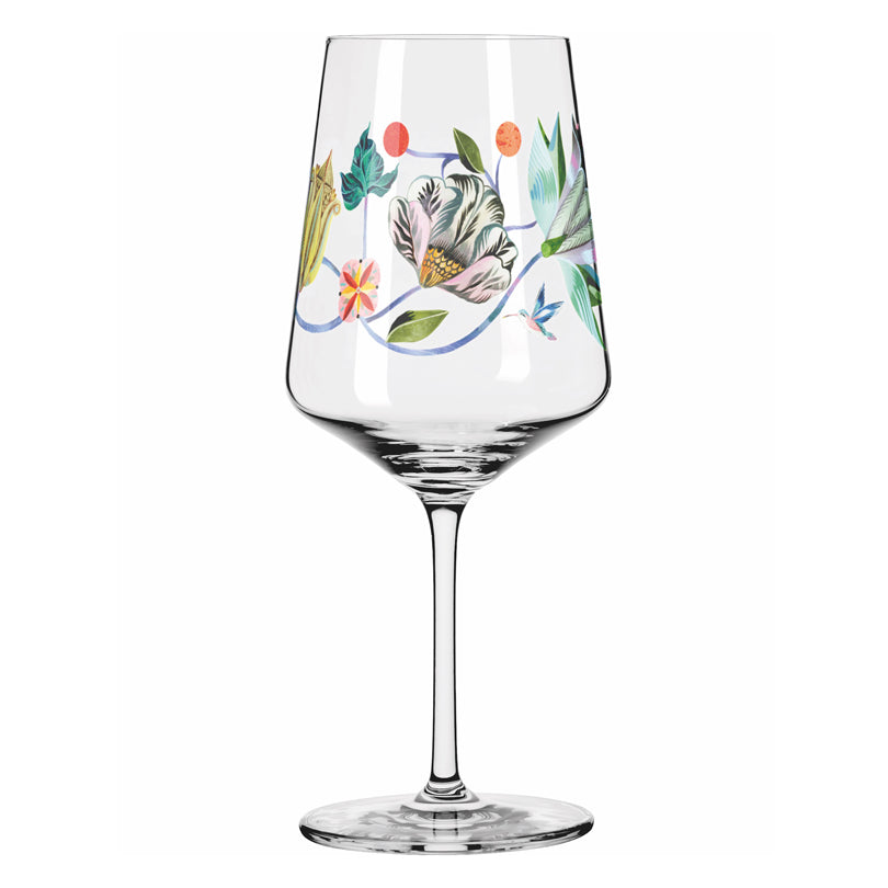 Calice aperitivo Hugo "Sommertau #8 - Olaf Hajek Il corteggiamento del colibri" cl 54/cm Ø8,3x22,5
