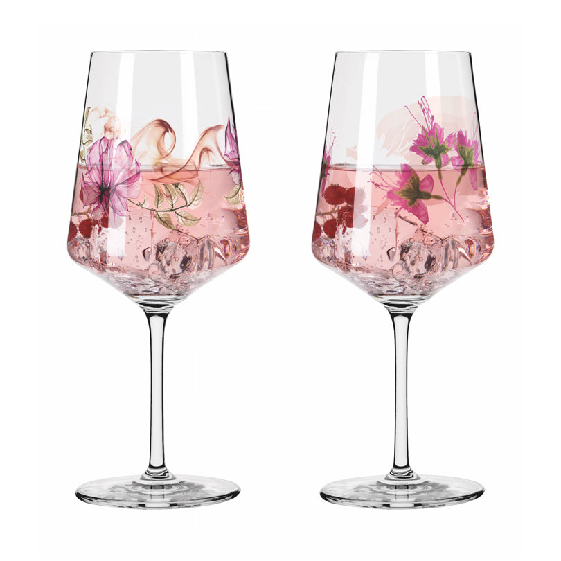 Calice Spritz "Sommersonett #4 - Dorothee von Rüden/Sonja Eikler Oleandro & Fucsia", confezione assortita da 2 pez cl 54/cm Ø8,3x22,5