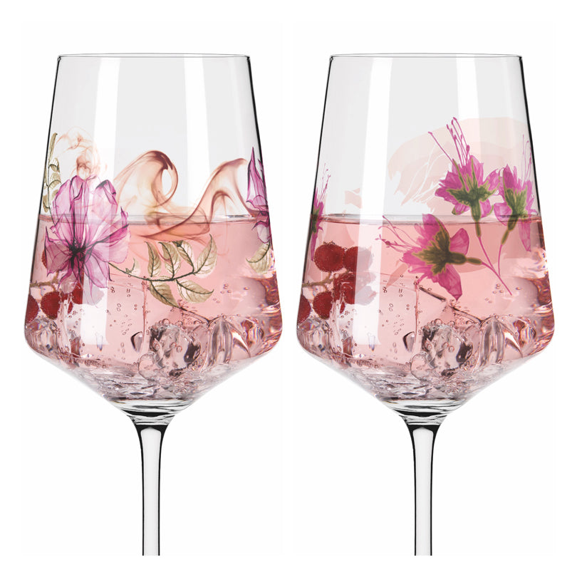 Calice Spritz "Sommersonett #4 - Dorothee von Rüden/Sonja Eikler Oleandro & Fucsia", confezione assortita da 2 pez cl 54/cm Ø8,3x22,5