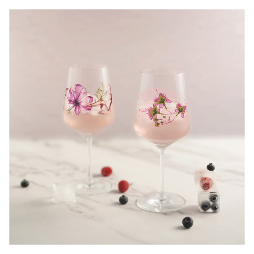 Calice Spritz "Sommersonett #4 - Dorothee von Rüden/Sonja Eikler Oleandro & Fucsia", confezione assortita da 2 pez cl 54/cm Ø8,3x22,5