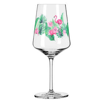 Calice aperitivo Hugo "Sommertau #14 - Artur Hakobbyan Il fenicottero nell'ibisco" cl 54/cm Ø8,3x22,5