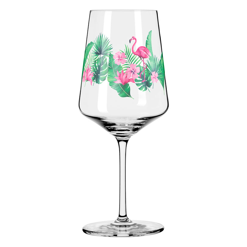 Calice aperitivo Hugo "Sommertau #14 - Artur Hakobbyan Il fenicottero nell'ibisco" cl 54/cm Ø8,3x22,5