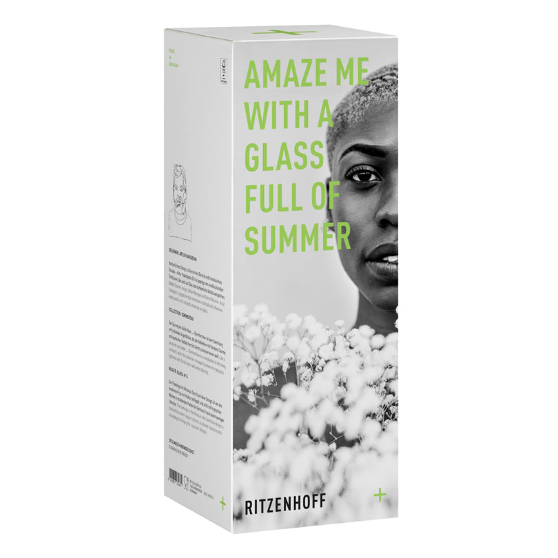 Calice aperitivo Hugo "Sommertau #14 - Artur Hakobbyan Il fenicottero nell'ibisco" cl 54/cm Ø8,3x22,5