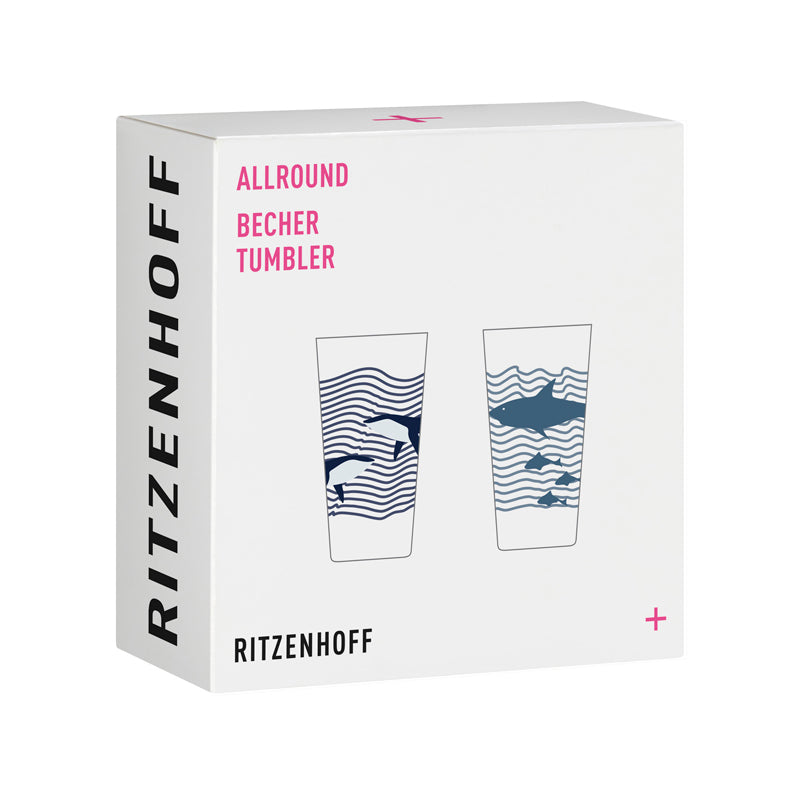 Bicchiere bibita/acqua "Allround #1 - Bohnenberg", confezione assortita da 2 pezzi cl 43/cm Ø7,8x14,3