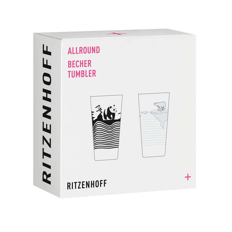 Bicchiere bibita/acqua "Allround #2 - Bohnenberg", confezione assortita da 2 pezzi cl 43/cm Ø7,8x14,3