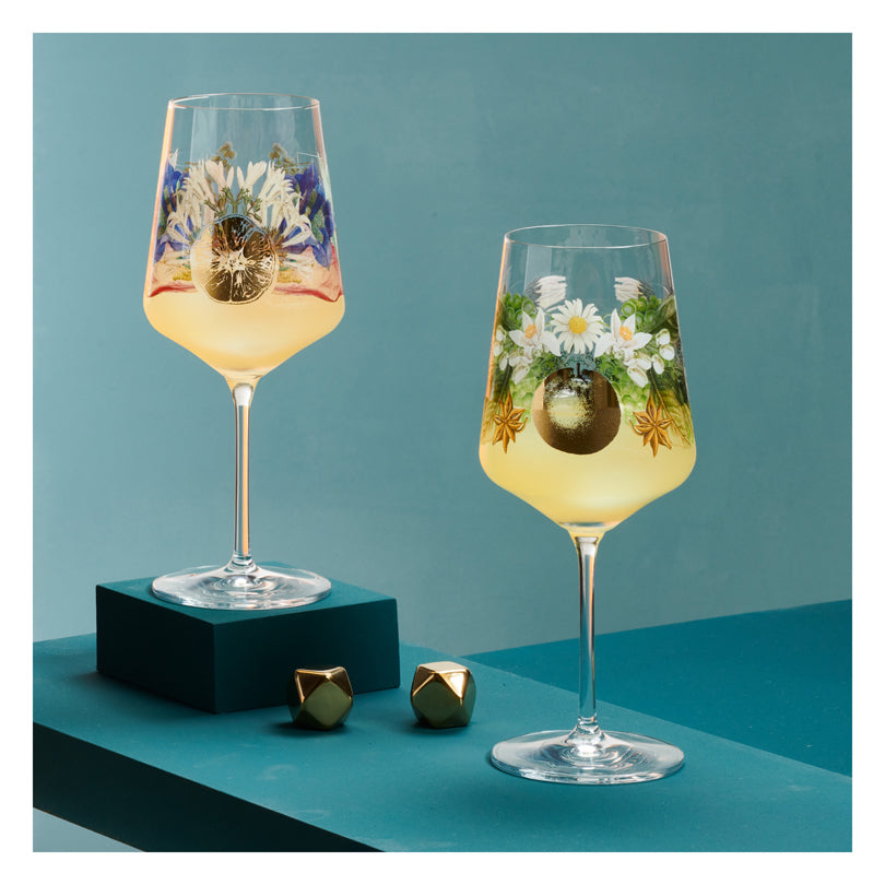Calice aperitivo Aperizzo "Sommerrausch Deluxe #17 - S-J. Zavala", confezione assortita da 2 pezzi cl 54/cm Ø8,3x22,5