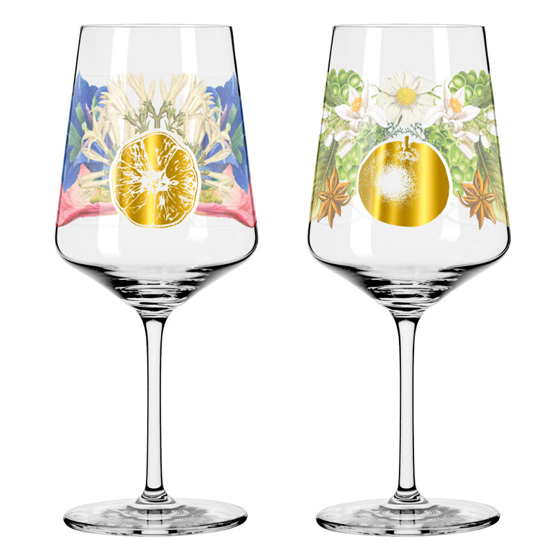 Calice aperitivo Aperizzo "Sommerrausch Deluxe #17 - S-J. Zavala", confezione assortita da 2 pezzi cl 54/cm Ø8,3x22,5