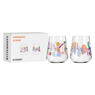 Tumbler "Allround Sommerrausch #1 - A. Proba", confezione assortita da 2 pezzi cl 51/cm Ø9,3x11