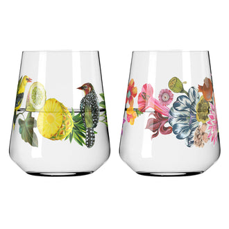 Tumbler "Allround Sommertau #1 - O. Hajek", confezione assortita da 2 pezzi cl 51/cm Ø9,3x11