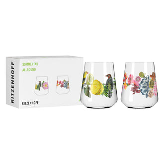 Tumbler "Allround Sommertau #1 - O. Hajek", confezione assortita da 2 pezzi cl 51/cm Ø9,3x11