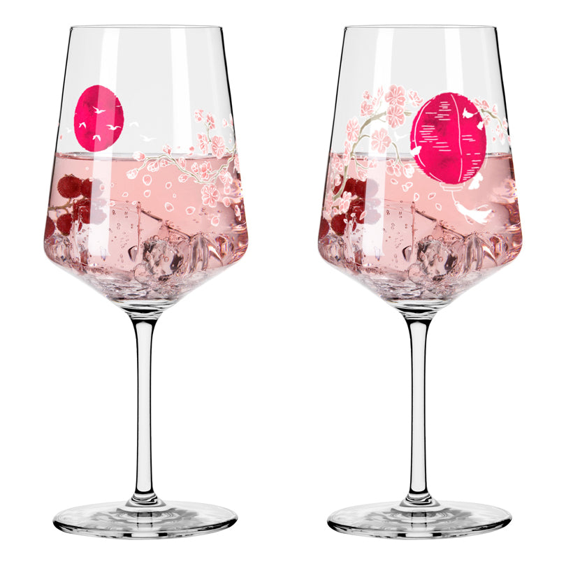 Calice Spritz "Sommersonett #7 - M. Sparschu", confezione assortita da 2 pezzi cl 54/cm Ø8,3x22,5