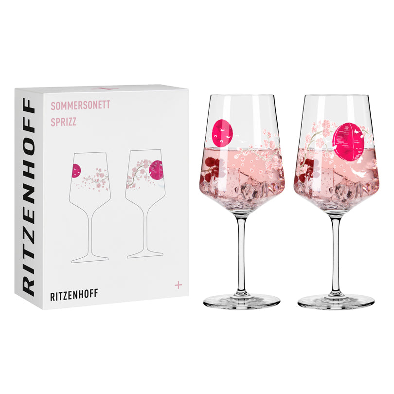 Calice Spritz "Sommersonett #7 - M. Sparschu", confezione assortita da 2 pezzi cl 54/cm Ø8,3x22,5