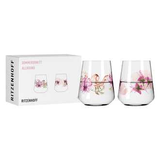 Tumbler "Allround Sommersonett #1 - Von Rüden & Eikler", confezione assortita da 2 pezzi cl 51/cm Ø9,3x11