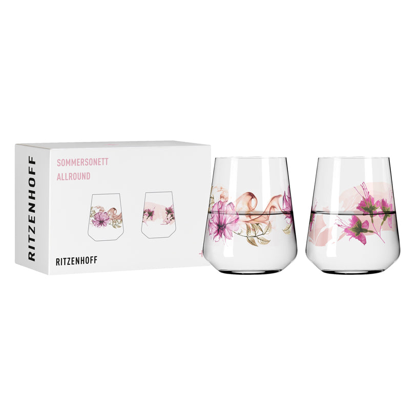 Tumbler "Allround Sommersonett #1 - Von Rüden & Eikler", confezione assortita da 2 pezzi cl 51/cm Ø9,3x11