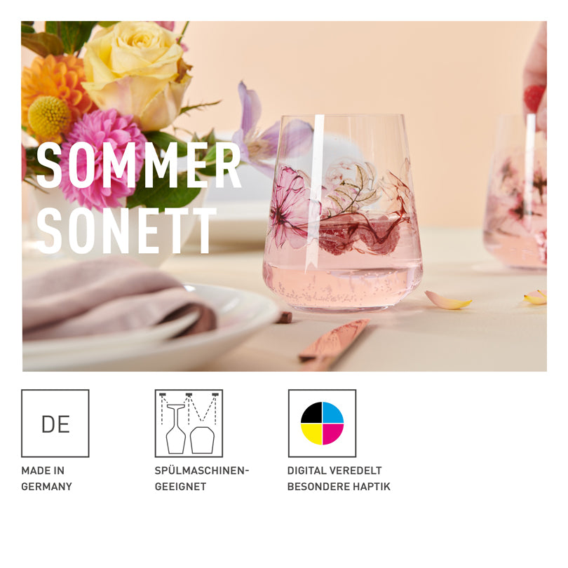 Tumbler "Allround Sommersonett #1 - Von Rüden & Eikler", confezione assortita da 2 pezzi cl 51/cm Ø9,3x11