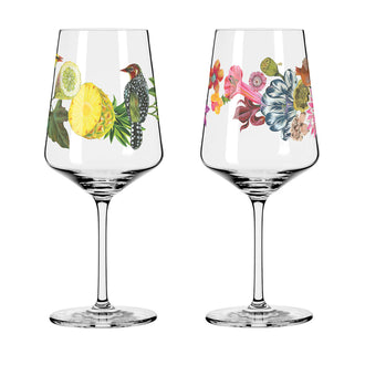 Calice aperitivo Hugo "Sommertau #19 - O. Hajek", confezione assortita da 2 pezzi cl 54/cm Ø9,3x22,5