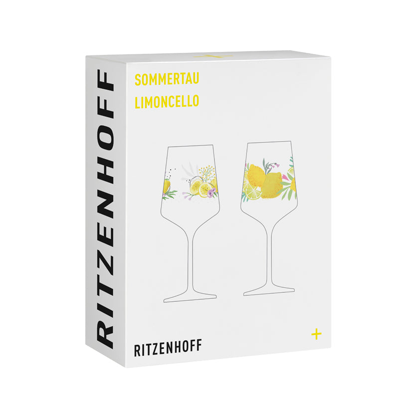 Calice aperitivo Hugo "Sommertau Limoncello #20 - Kordes/Vasconcelos", confezione assortita da 2 pezzi cl 54/cm Ø9,3x22,5