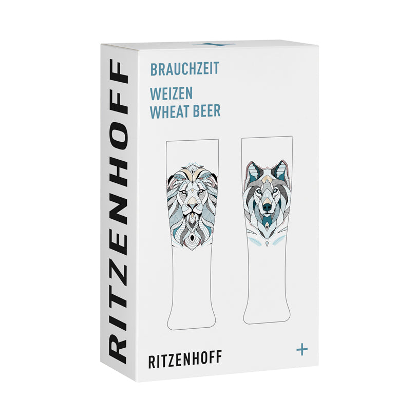 Bicchiere birra Weizen "Brauchzeit #15 - A.Preis", confezione assortita da 2 pezzi cl 65/cm Ø7,5x25,4