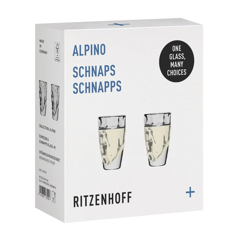 Bicchiere grappa/Espresso cup "Alpino - by Ritzenhoff Design Team", confezione 2 pezzi ml 53/cm Ø5x8