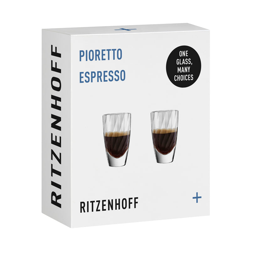Bicchiere grappa/espresso "Pioretto - by Ritzenhoff Design Team", confezione 2 pezzi ml 53/cm Ø5x8