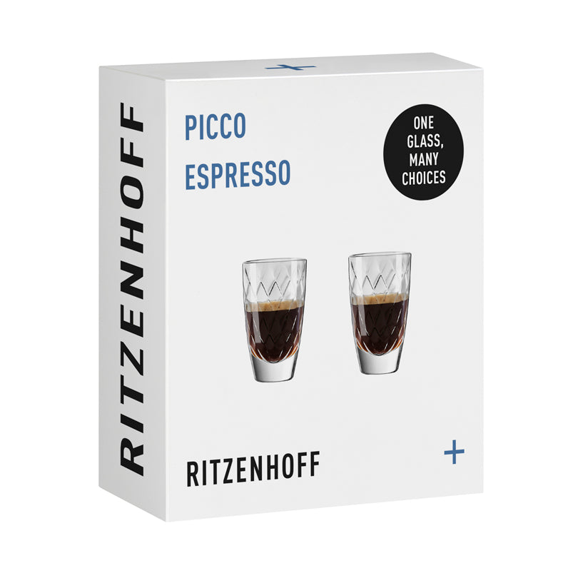 Bicchiere grappa/espresso "Picco - by Ritzenhoff Design Team", confezione 2 pezzi ml 53/cm Ø5x8