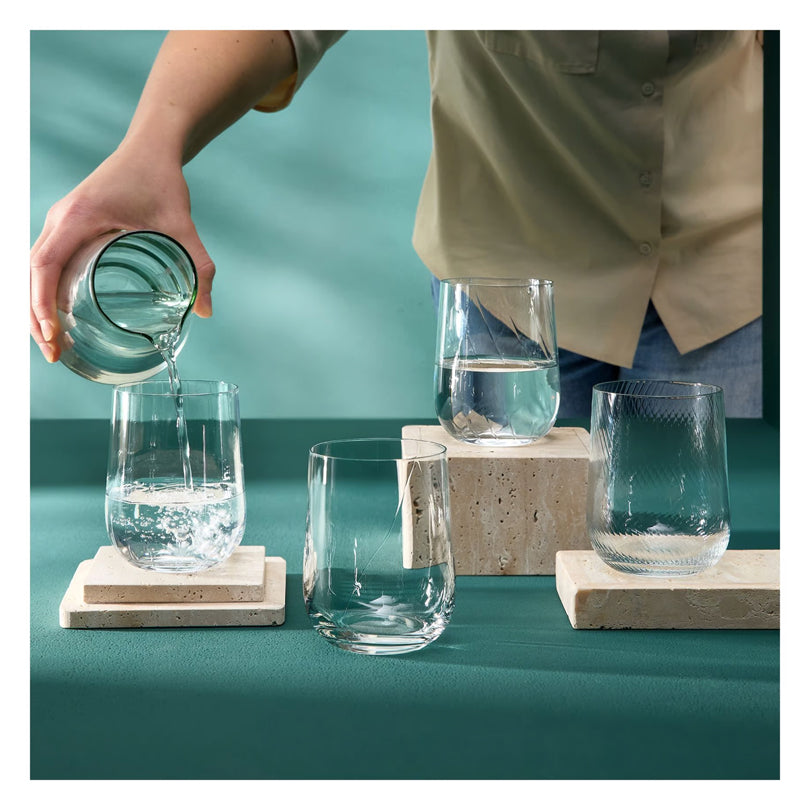 Bicchiere acqua "RDT - Amari", confezione assortita da 4 pezzi cl 38/cm Ø8x10