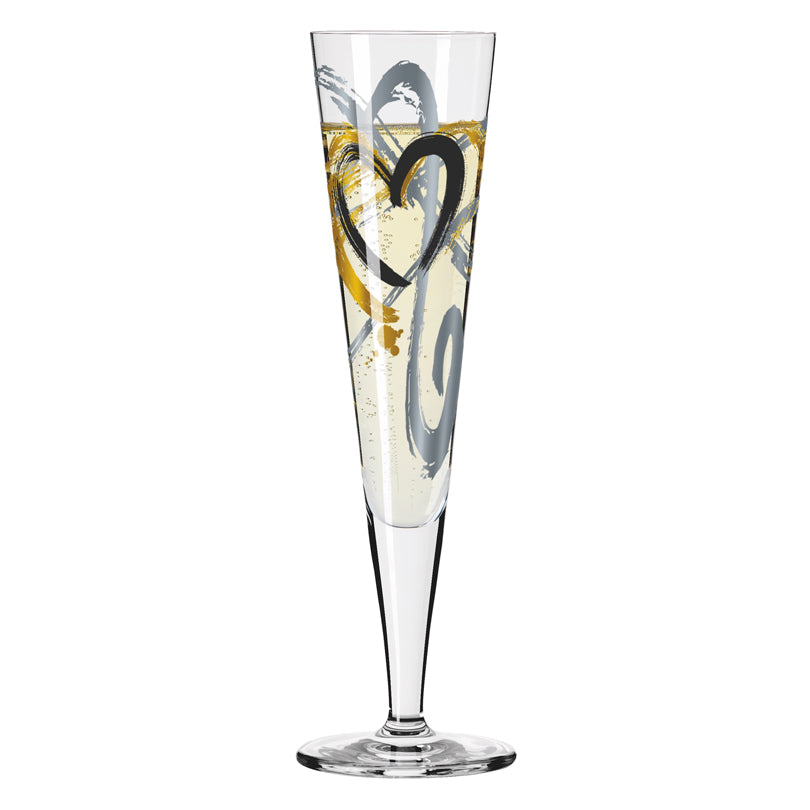 Calice champagne Champus "Goldnacht #1 - Thomas Marutschke" cl 20/cm Ø7,2x24