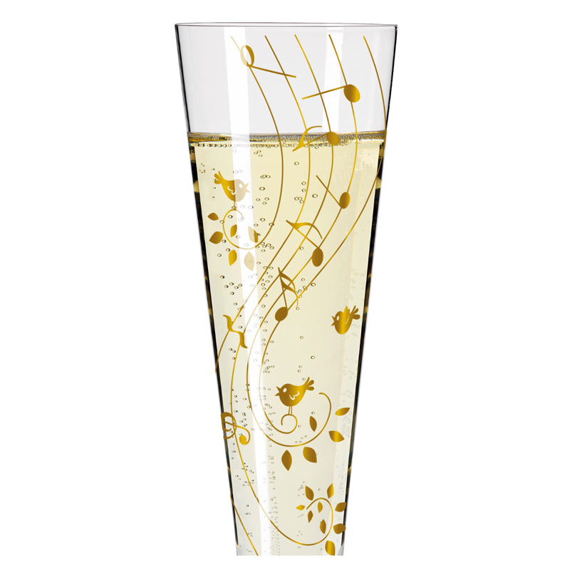 Calice champagne Champus "Goldnacht #2 - Sibylle Mayer" cl 20/cm Ø7,2x24