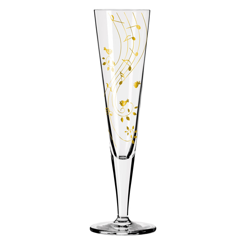 Calice champagne Champus "Goldnacht #2 - Sibylle Mayer" cl 20/cm Ø7,2x24