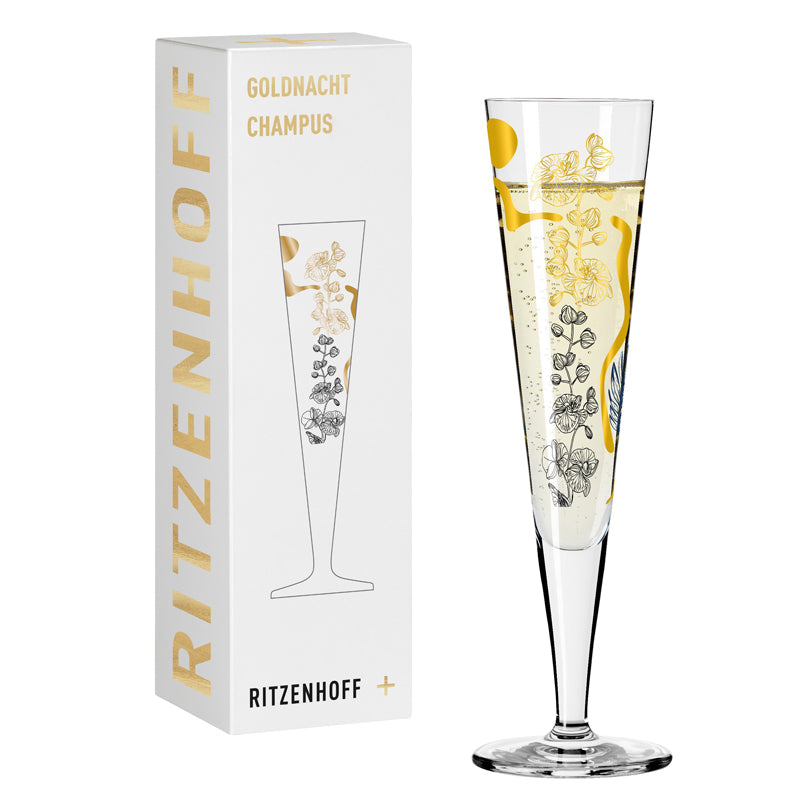 Calice champagne Champus "Goldnacht #38 - Concetta Lorenzo" cl 20/cm Ø7,2x24