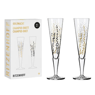 Calice champagne "Champus Set of 2 - H23", confezione assortita da 2 pezzi cl 20/cm Ø7,2x24