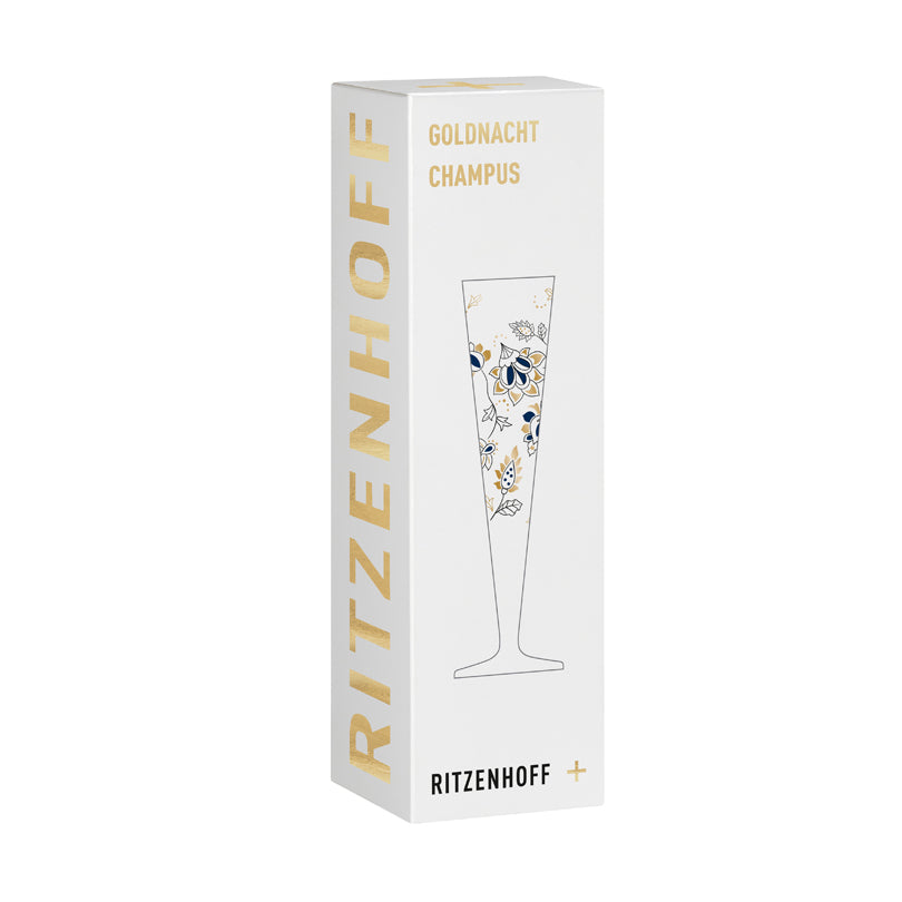Calice champagne Champus "Goldnacht #44 - C.Kordes" cl 20/cm Ø7,2x24