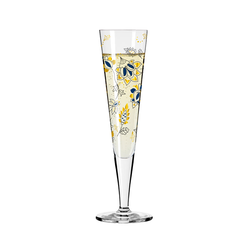Calice champagne Champus "Goldnacht #44 - C.Kordes" cl 20/cm Ø7,2x24
