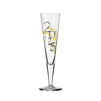 Calice champagne Champus "Brilliantnacht - Celebration 2025 A. Vasconcelos" con cristalli cl 20/cm Ø7,2x24