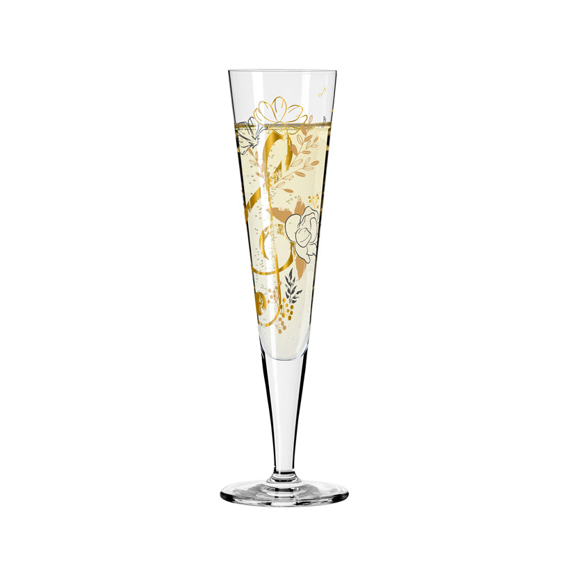 Calice champagne Champus "Goldnacht #45 - M.Sparschu" cl 20/cm Ø7,2x24