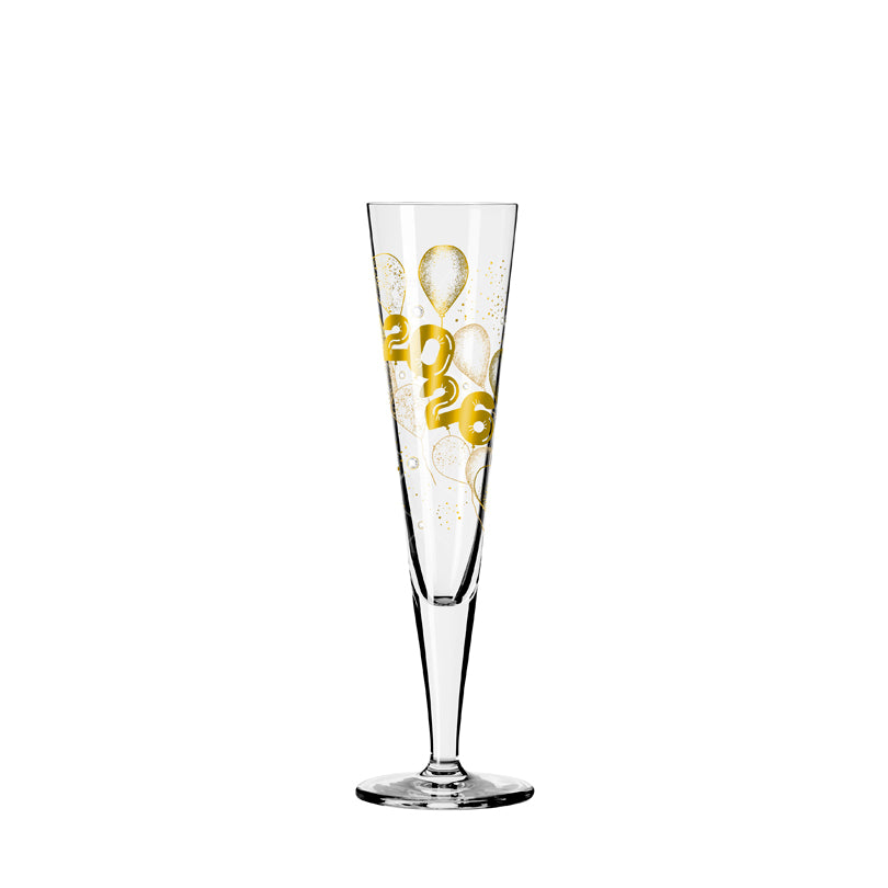Calice champagne Champus "Brillantnacht - Celebration 2026 Ritzenhoff Design Team" con cristalli cl 20/cm Ø7,2x24