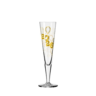Calice champagne Champus "Brillantnacht - Celebration 2026 Ritzenhoff Design Team" con cristalli cl 20/cm Ø7,2x24