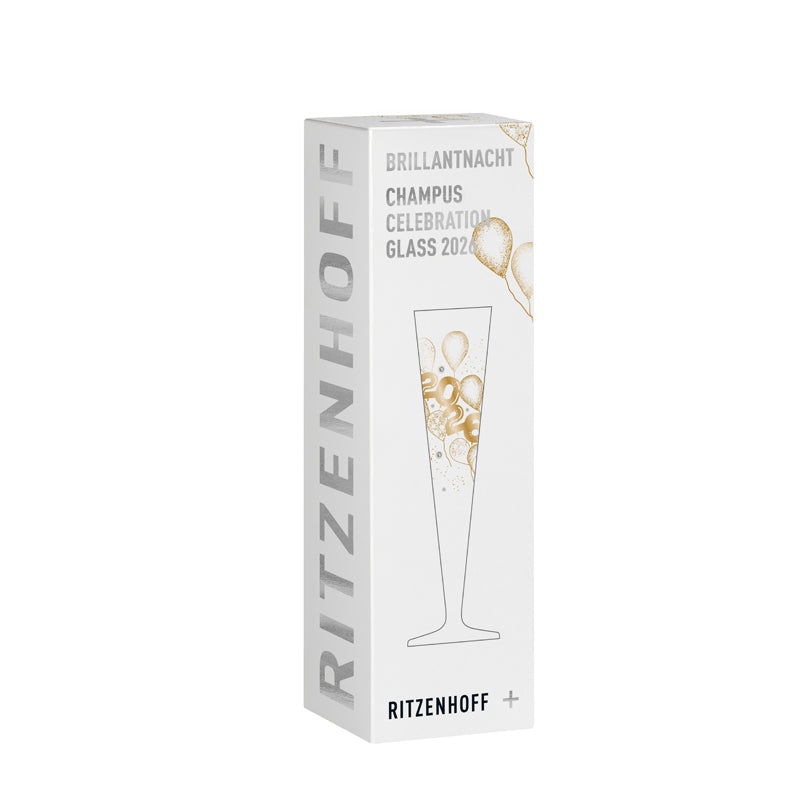 Calice champagne Champus "Brillantnacht - Celebration 2026 Ritzenhoff Design Team" con cristalli cl 20/cm Ø7,2x24