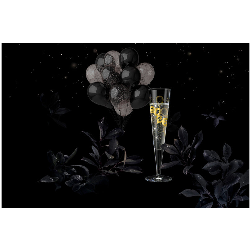 Calice champagne Champus "Brillantnacht - Celebration 2026 Ritzenhoff Design Team" con cristalli cl 20/cm Ø7,2x24