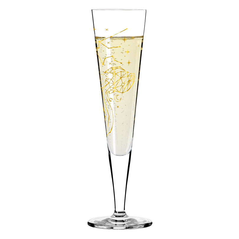 Calice champagne Champus "Astro #1 Acquario - Mubaza" cl 20/cm Ø7,2x24