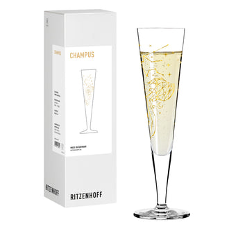 Calice champagne Champus "Astro #1 Acquario - Mubaza" cl 20/cm Ø7,2x24