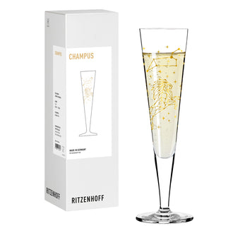 Calice champagne Champus "Astro #6 Leone - Mubaza" cl 20/cm Ø7,2x24