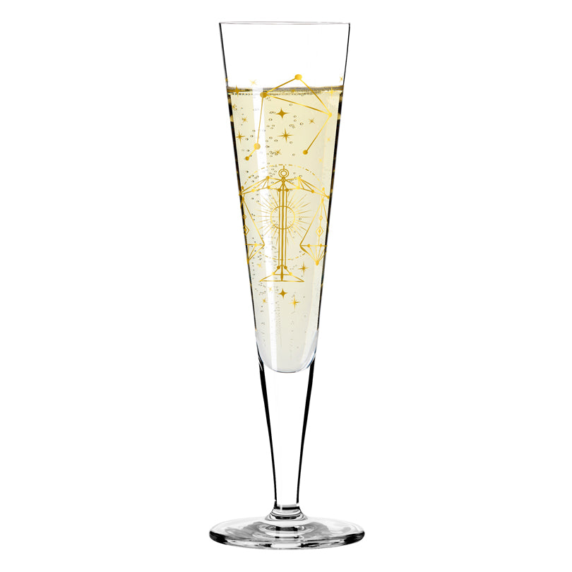 Calice champagne Champus "Astro #7 Bilancia - Mubaza" cl 20/cm Ø7,2x24