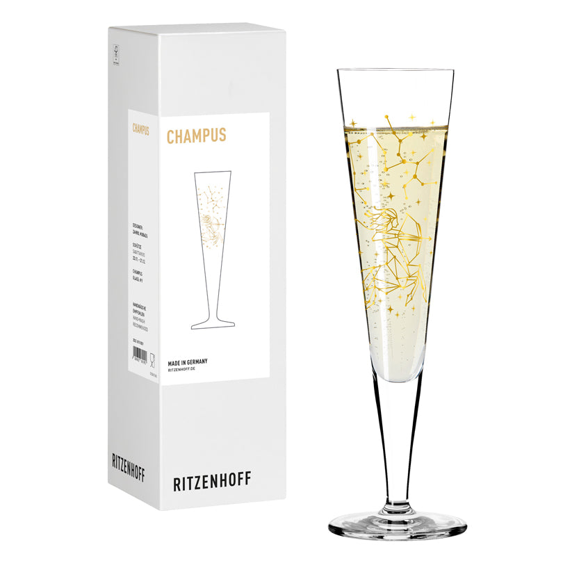 Calice champagne Champus "Astro #9 Sagittario - Mubaza" cl 20/cm Ø7,2x24