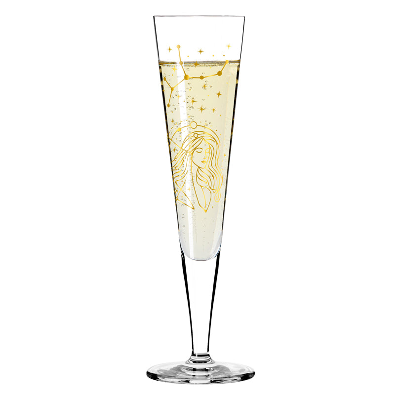 Calice champagne Champus "Astro #12 Vergine - Mubaza" cl 20/cm Ø7,2x24