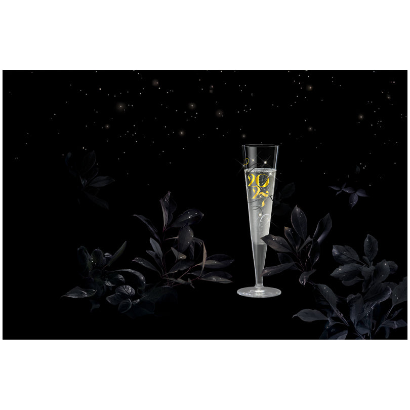 Calice champagne Champus "Brillantnacht - Celebration 2027 Kuhlmann" con cristalli cl 20/cm Ø7,2x24