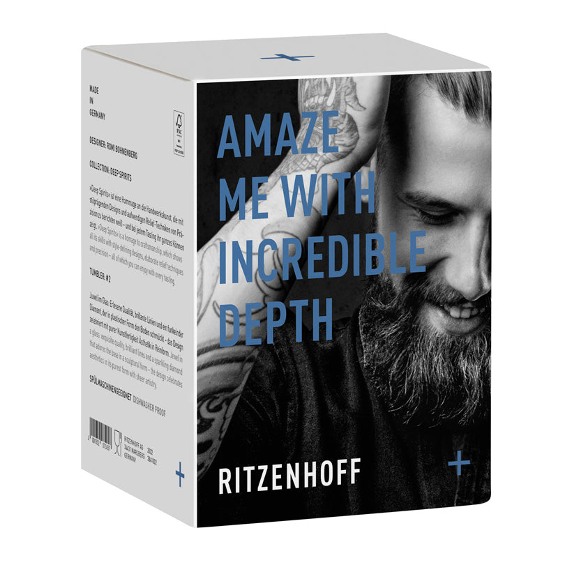 Bicchiere Whisky "Deep Spirits #2 - Bohnenberg Diamond" cl 41/cm Ø9,6x9