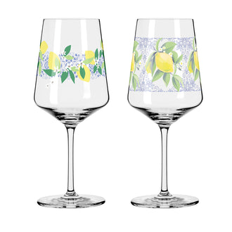 Calice aperitivo Hugo "Sommertau Limoncello #21 - Rea/Behnke", confezione assortita da 2 pezzi cl 54/cm Ø9,3x22,5